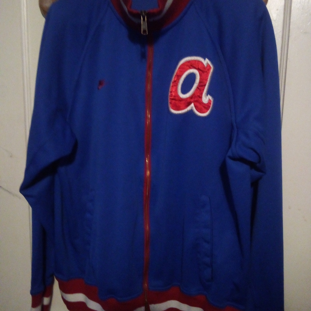 Official MLB Nike Cooperstown Collection Atlanta Braves Varsity Jacket. Vintage